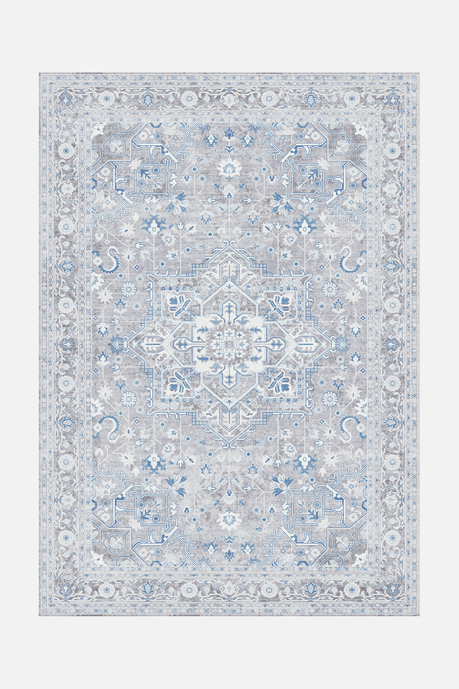 Vintage Marel Blau Teppich